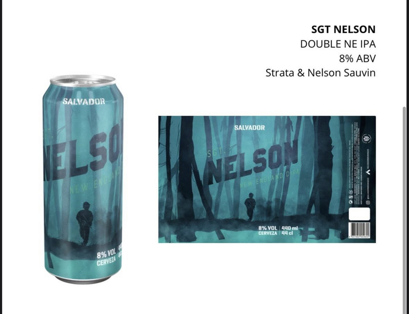 SGT Nelson - Salvador Brewing Co. IPA - Imperial / Double New England / Hazy 440ml - 1