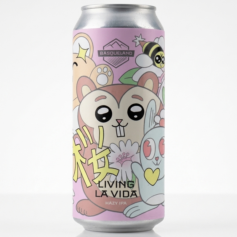 Living La Vida - Basqueland Brewing IPA - New England / Hazy 440ml - 2