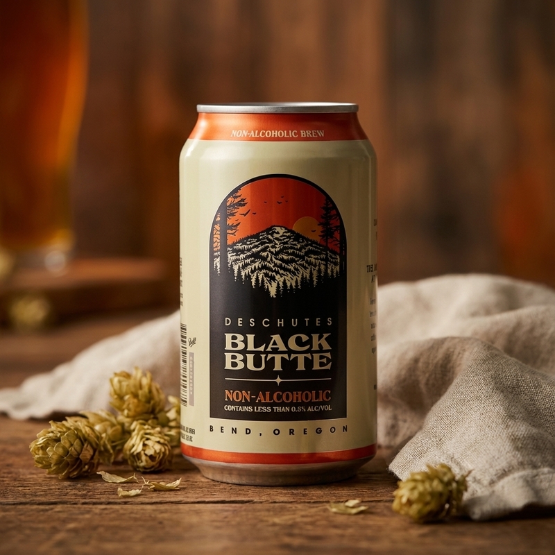Black Butte Non-Alcoholic - Deschutes Brewery Non-Alcoholic Beer - Porter / Stout 355ml - 1