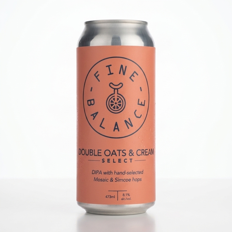 Double Oats & Cream: Select Mosaic & Simcoe - Fine Balance Brewing IPA - Imperial / Double New England / Hazy 473ml - 2