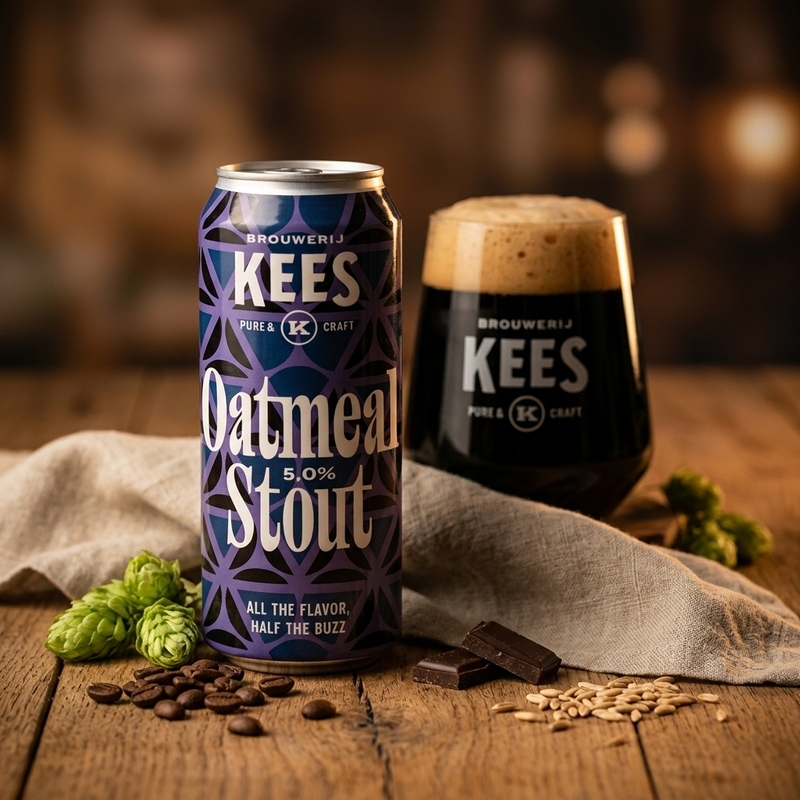 Oatmeal Stout - Brouwerij Kees Stout - Oatmeal 440ml - 2