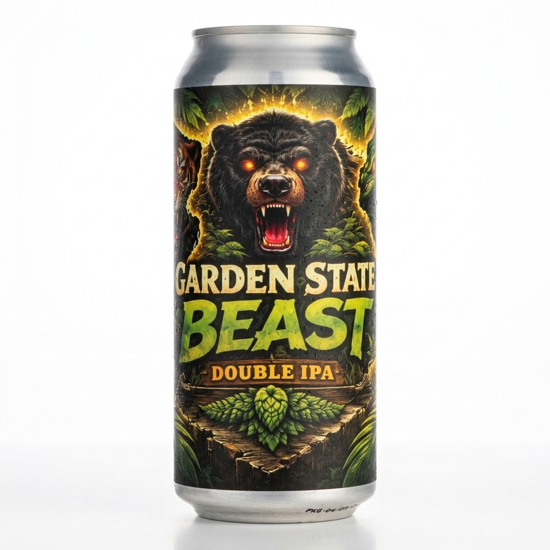 Garden State Beast / Ghost Hawk & Seven Tribesmen - Tin Barn Brewing IPA - Imperial / Double New England / Hazy 473ml - 2
