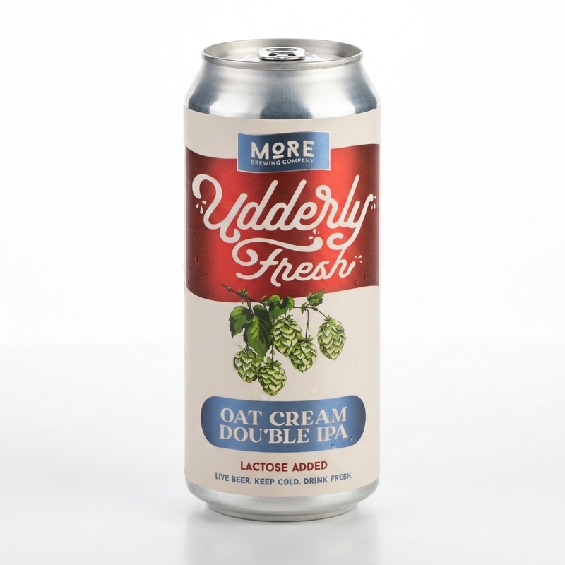 Udderly Fresh: El Dorado - More Brewing Company IPA - Imperial / Double New England / Hazy 473ml - 2