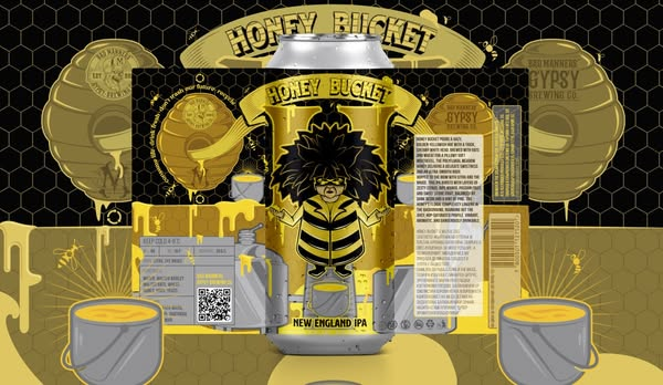 Honey Bucket - Bad Manners Gypsy Brewing Co. IPA - New England / Hazy 500ml - 1