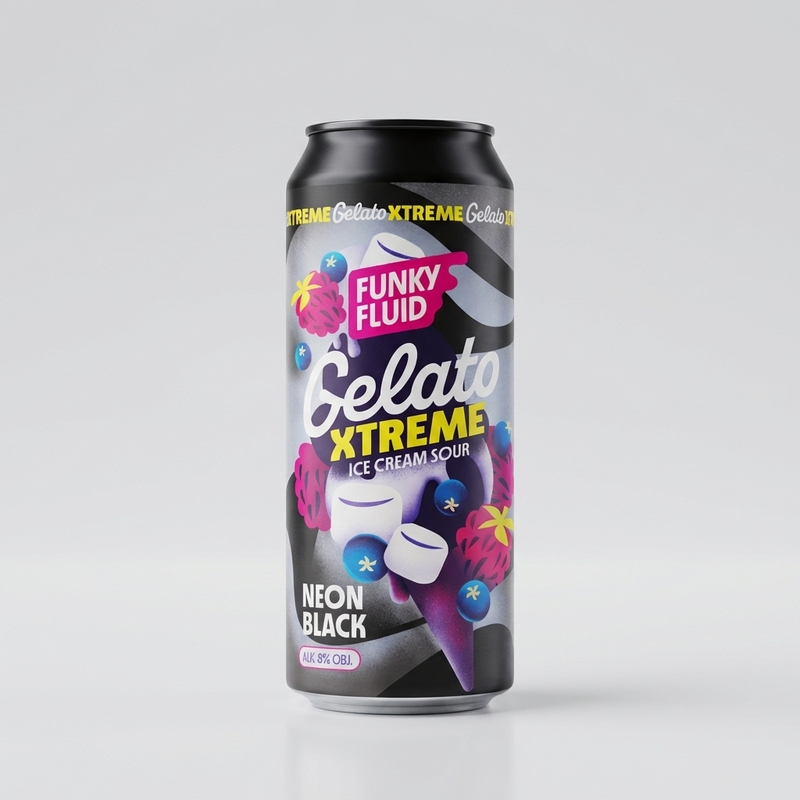 Gelato XTREME: Neon Black - Funky Fluid Sour - Smoothie / Pastry 500ml - 1