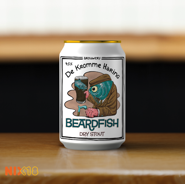 Beardfish Stout - De Kromme Haring Stout - Irish Dry 330ml - 1