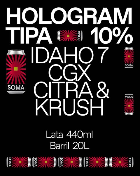 Hologram - SOMA Beer IPA - Triple New England / Hazy 440ml - 1