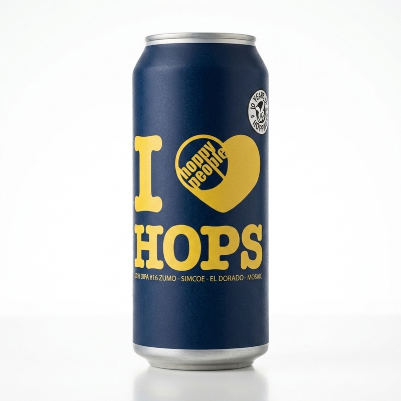 I love hops #16 - Hoppy People IPA - Imperial / Double New England / Hazy 440ml - 2