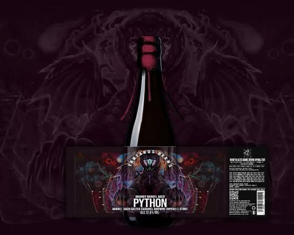 Brandy Barrel Aged Python - Tartarus Beers Stout - Imperial / Double Pastry 375ml - 1