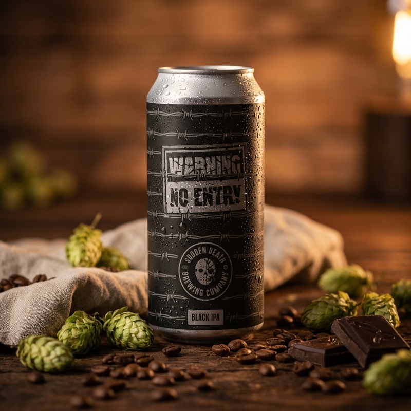 No Entry 2026 - Sudden Death Brewing Co. IPA - Black / Cascadian Dark Ale 440ml - 2