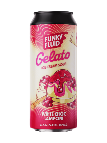 Gelato: White Choc Lamponi - Funky Fluid Sour - Smoothie / Pastry 500ml - 1