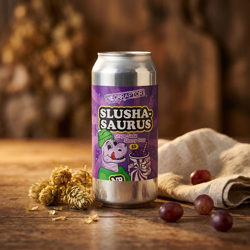Slushasaurus : Grape Soda - Neon Raptor Brewing Co. Sour - Smoothie / Pastry 440ml - 1