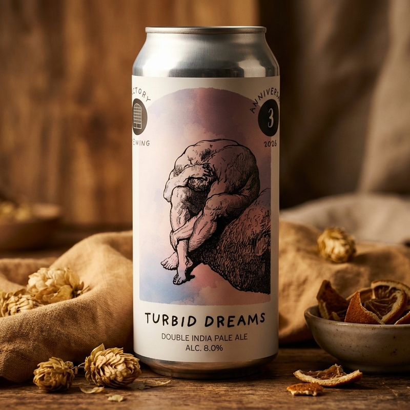 Turbid Dreams - Factory Brewing IPA - Imperial / Double New England / Hazy 440ml - 2
