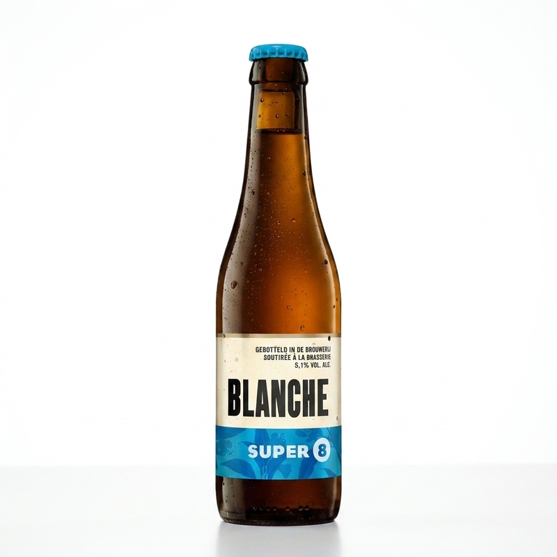 SUPER 8 Blanche - Brouwerij Haacht Brasserie Wheat Beer - Witbier / Blanche 330ml - 2