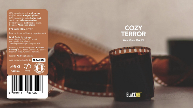 Cozy Terror - Blackout Brewing IPA - American 440ml - 1