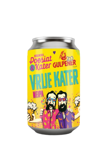 Vrije Kater New England IPA - Brouwerij Poesiat & Kater IPA - New England / Hazy 330ml - 1