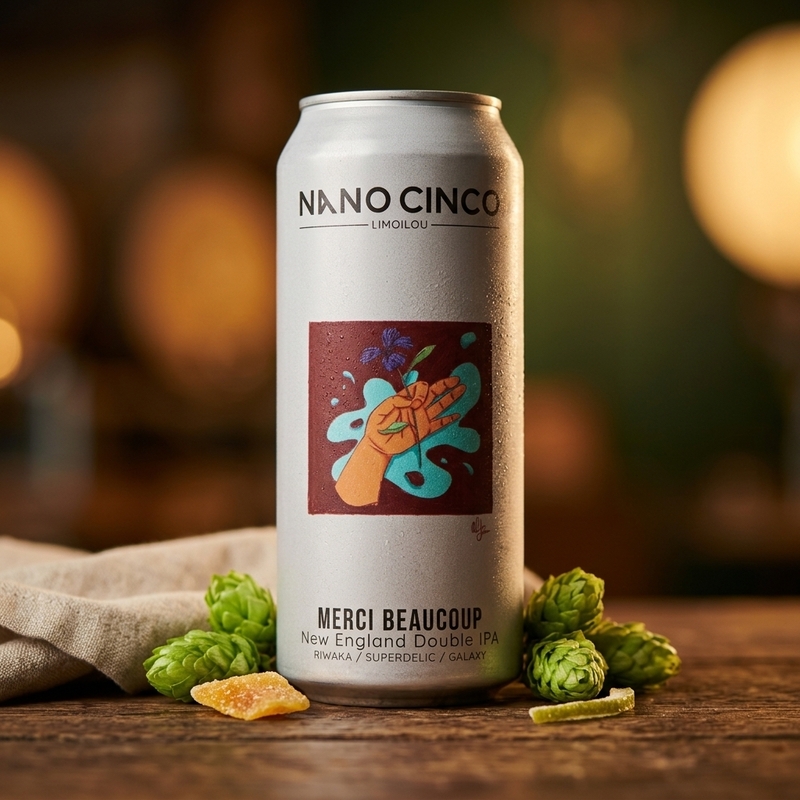 Merci Beaucoup - Nano Cinco IPA - Imperial / Double New England / Hazy 473ml - 1