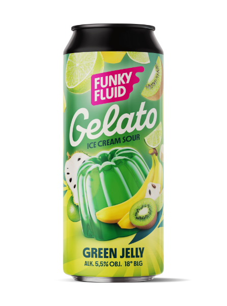 Gelato: Green Jelly - Funky Fluid Sour - Smoothie / Pastry 500ml - 1