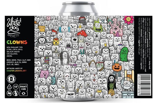 Clowns - White Dog Brewery IPA - Triple New England / Hazy 440ml - 1