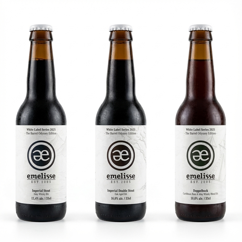 White Label Imperial Stout Islay Whisky BA - 2025 - Brouwerij Emelisse Stout - Imperial / Double 330ml - 1