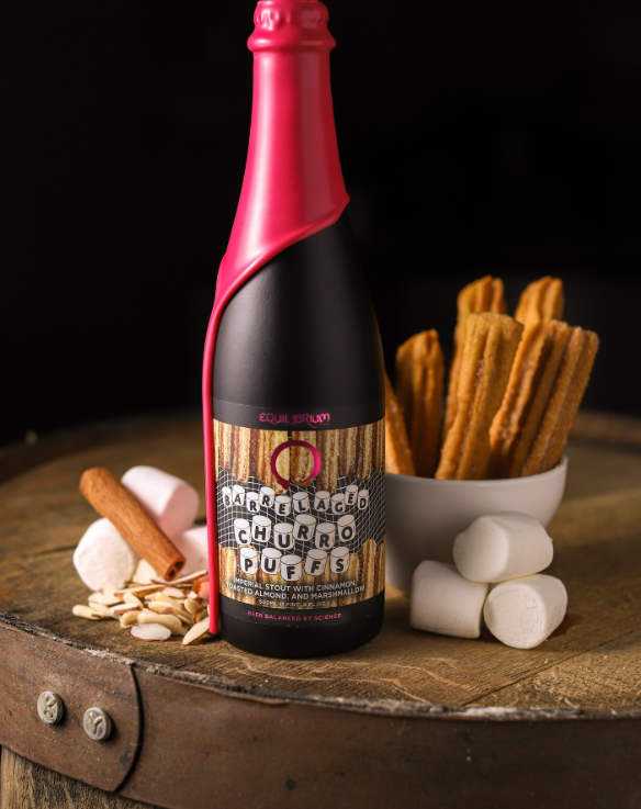 Churro Puffs - Equilibrium Brewery Stout - Imperial / Double Pastry 500ml - 1