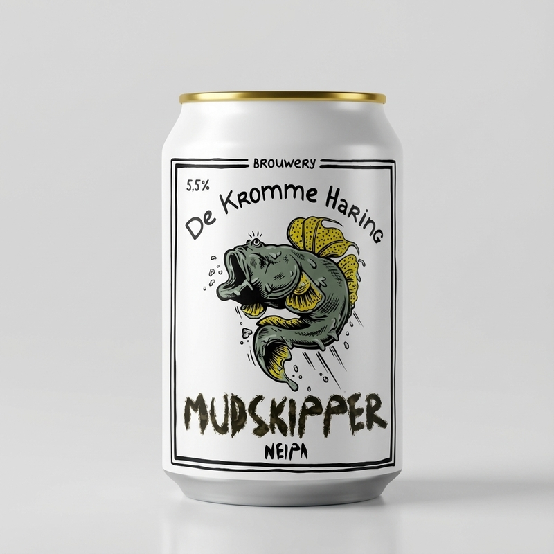 Mudskipper Motueka / Nelson Sauvin - De Kromme Haring IPA - New England / Hazy 330ml - 1