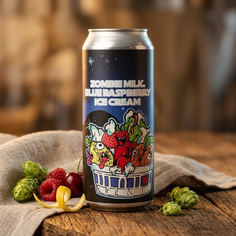 Zombie HWhip: Zombie Milk - Beer Zombies Brewing Co. Sour - Smoothie / Pastry 473ml - 1