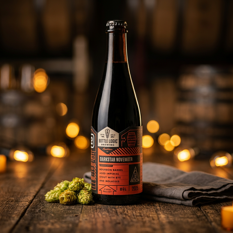 Darkstar November (2025) - Bottle Logic Brewing Stout - Imperial / Double 500ml - 1