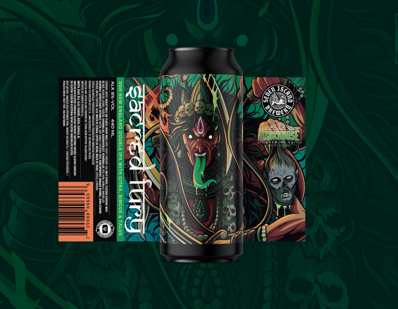 Sacred Fury - Seven Island Brewery IPA - Imperial / Double New England / Hazy 440ml - 1