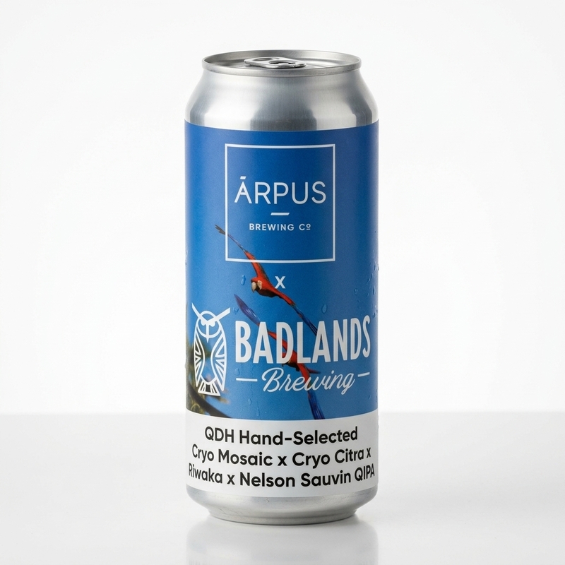 Ārpus x Badlands Brewing QDH Hand-Selected Cryo Mosaic x Cryo Citra x Riwaka x Nelson Sauvin QIPA