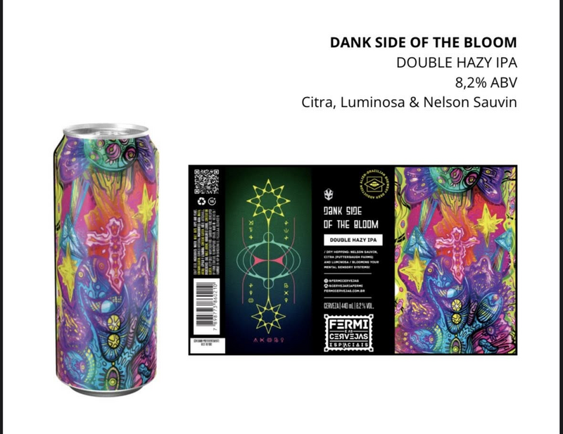 Dank Side Of The Bloom - Cervejaria Fermi IPA - Imperial / Double New England / Hazy 440ml - 1
