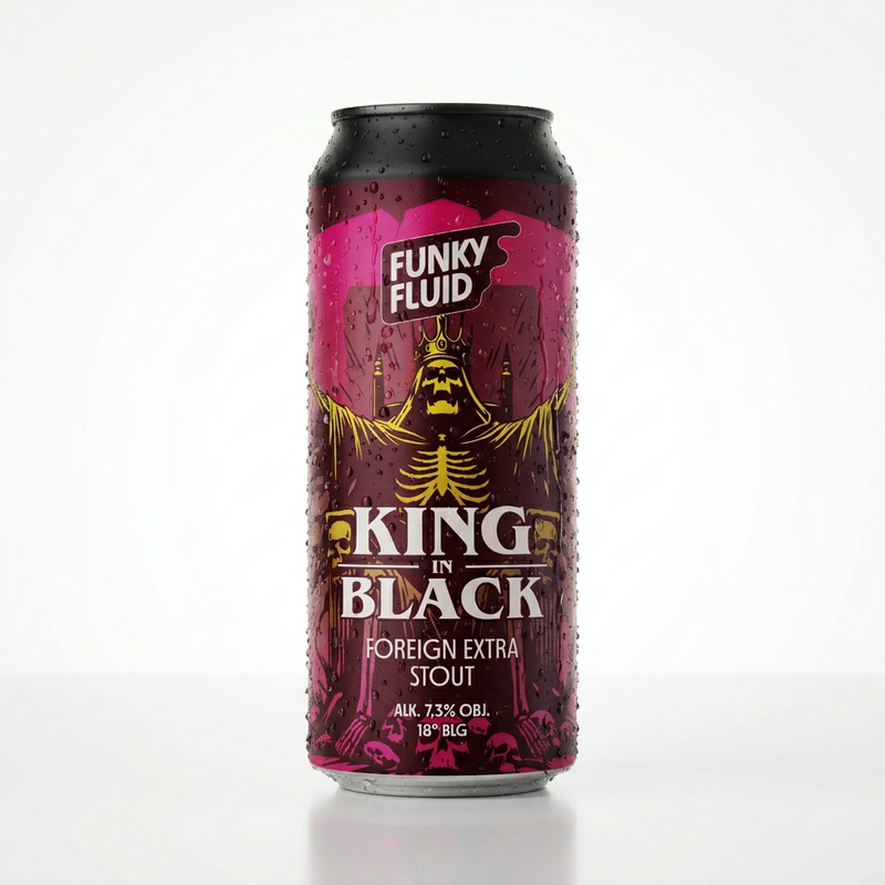 King in Black - Funky Fluid Stout - Foreign / Export 500ml - 2