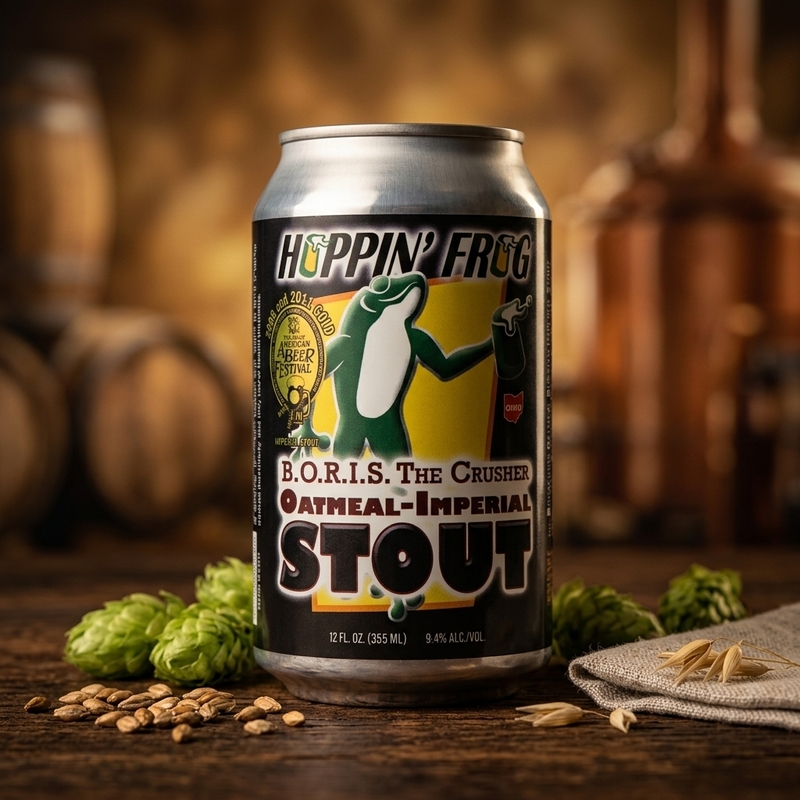 B.O.R.I.S. The Crusher - Hoppin' Frog Brewery Stout - Imperial / Double 355ml - 1