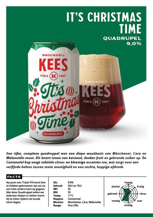 It's Christmas Time - Brouwerij Kees Belgian Quadrupel 330ml - 1