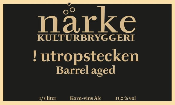 ! utropstecken Barrel Aged - Närke Kulturbryggeri Barleywine - American 330ml - 1