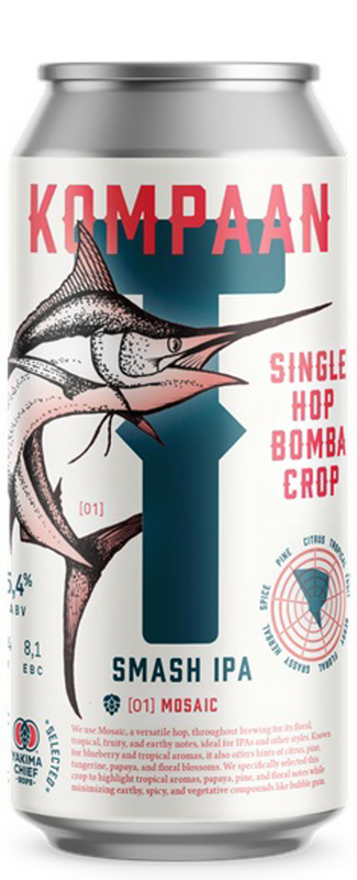 Battle Royale Single Hop Bomba Crop Mosaic - KOMPAAN Dutch Craft Beer Company IPA - American 440ml - 1