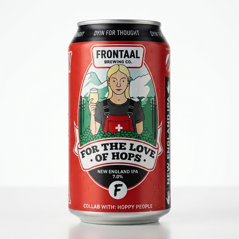 For The Love of Hops 'Hoppy People' - Frontaal Brewing Co. IPA - New England / Hazy 440ml - 2