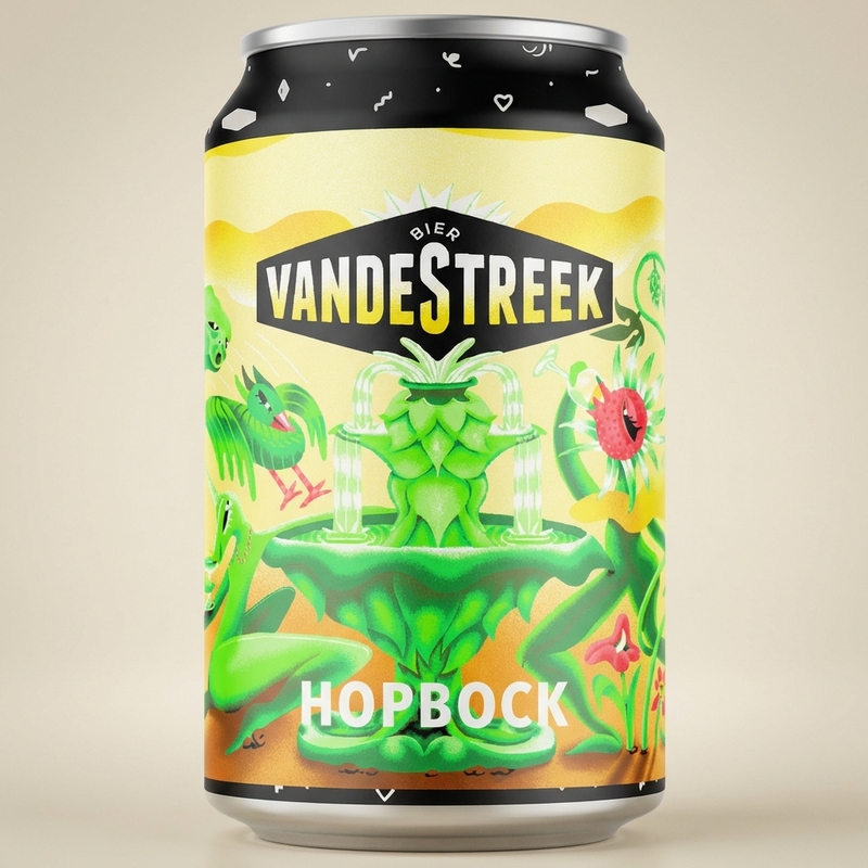 Hopbock - vandeStreek bier Bock - Hell / Maibock / Lentebock 330ml - 2