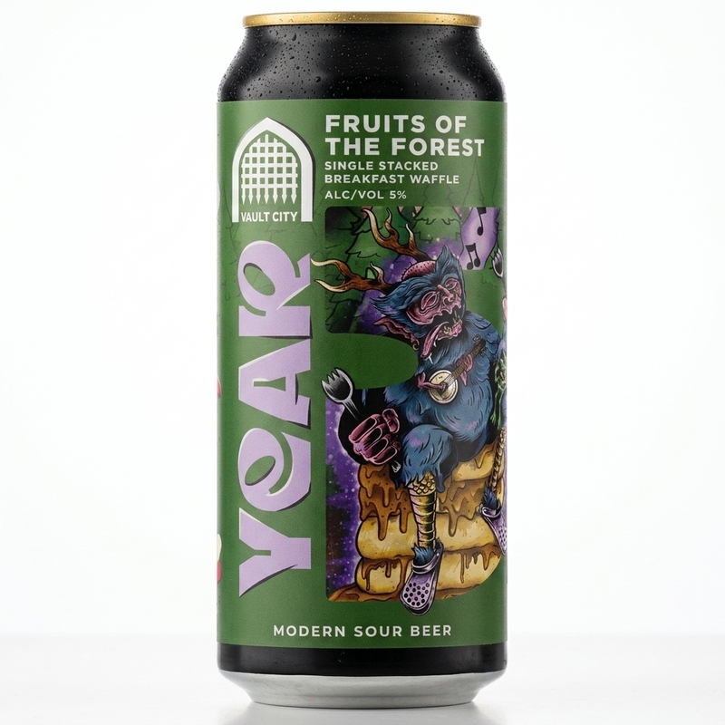 Year 5 - Fruits of the Forest Single-Stacked Breakfast Waffle - Vault City Brewing Sour - Fruited 440ml - 2