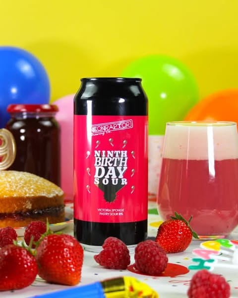 Ninth Birthday Sour - Neon Raptor Brewing Co. Sour - Smoothie / Pastry 440ml - 1