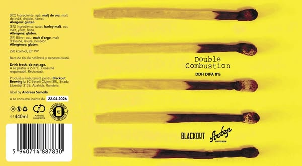 Double Combustion - Blackout Brewing IPA - Imperial / Double New England / Hazy 440ml - 1