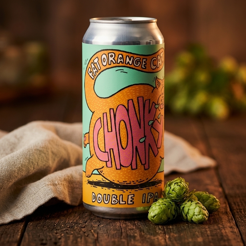 Chonky - Fat Orange Cat Brew Co. IPA - Imperial / Double New England / Hazy 473ml - 1