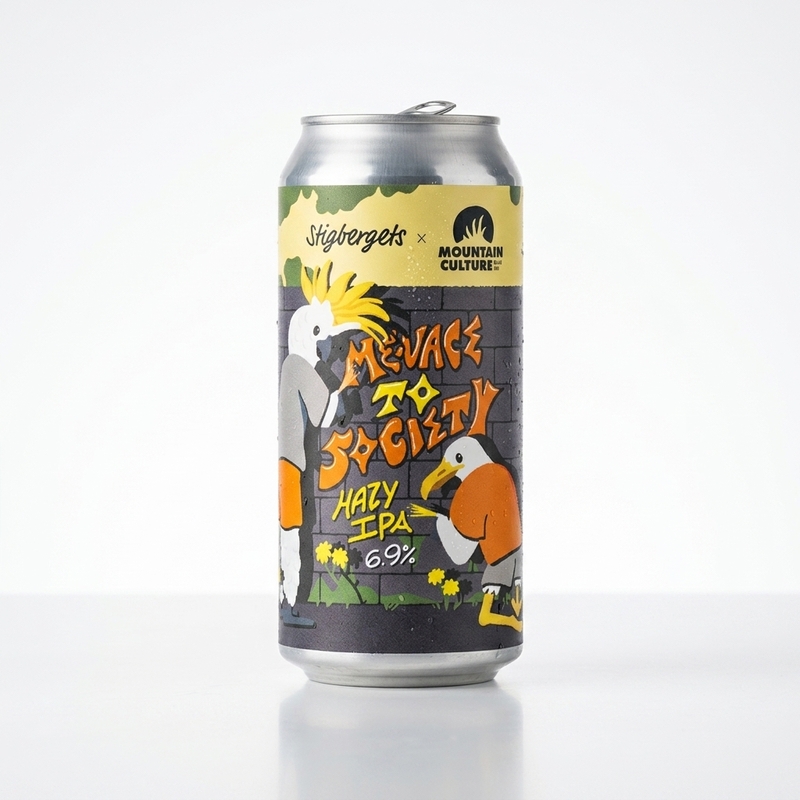 Menace To Society (Collab Mountain Culture) - Stigbergets Bryggeri IPA - New England / Hazy 440ml - 2