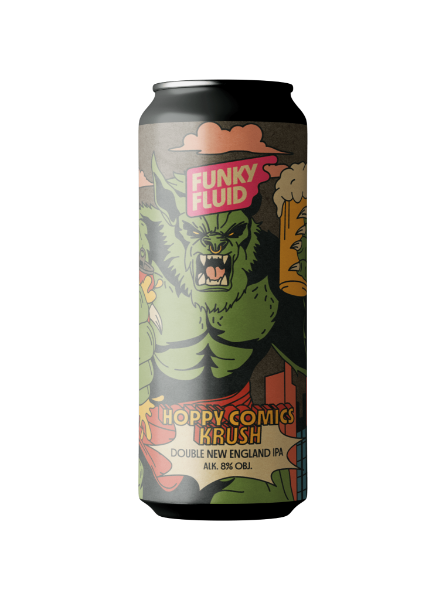 Hoppy Comics: Krush - Funky Fluid IPA - Imperial / Double New England / Hazy 500ml - 1