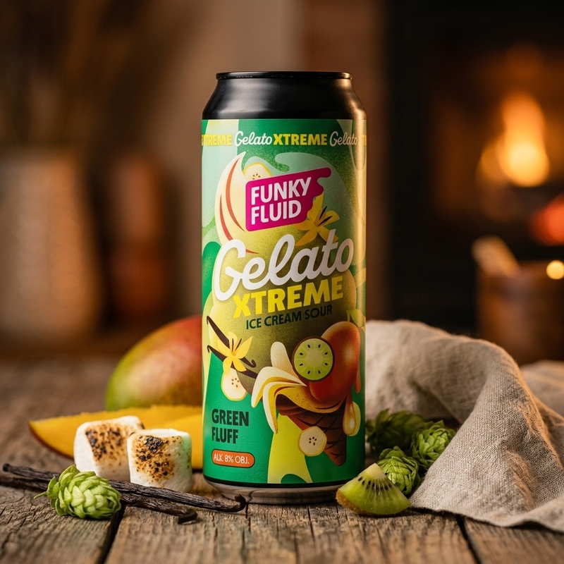 Gelato XTREME: Green Fluff - Funky Fluid Sour - Smoothie / Pastry 500ml - 2