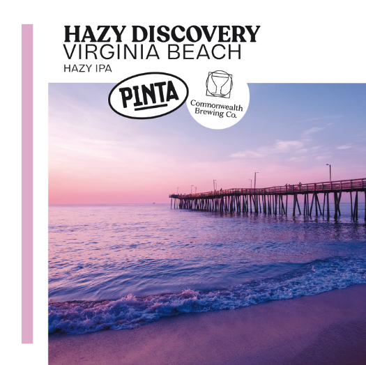 Hazy Discovery: Virginia Beach (collab Commonwealth Brewing) - PINTA IPA - New England / Hazy 500ml - 1