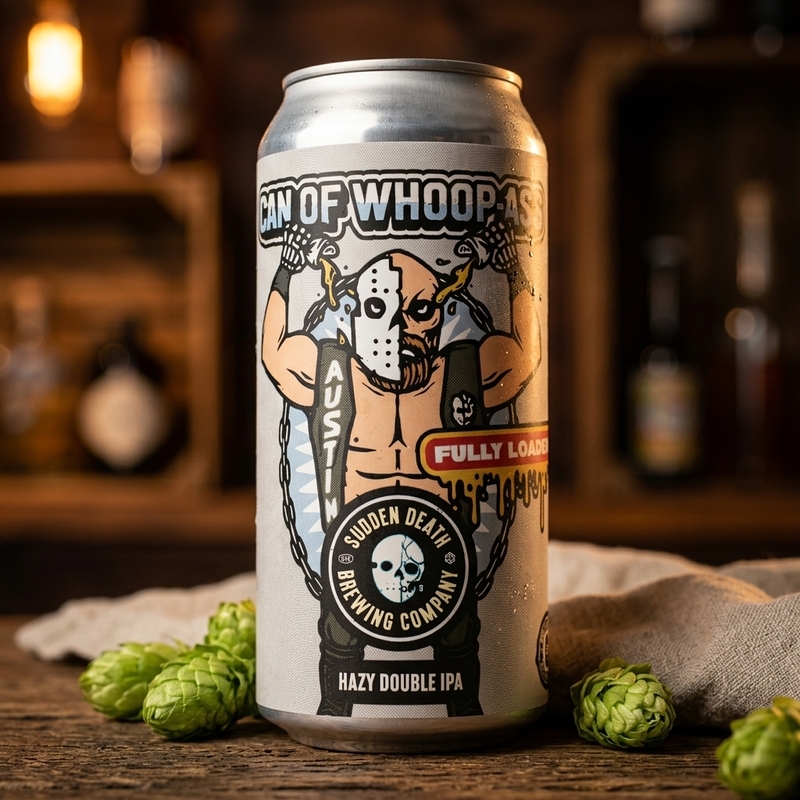 Can Of Whoop-Ass - Sudden Death Brewing Co. IPA - Imperial / Double New England / Hazy 440ml - 2