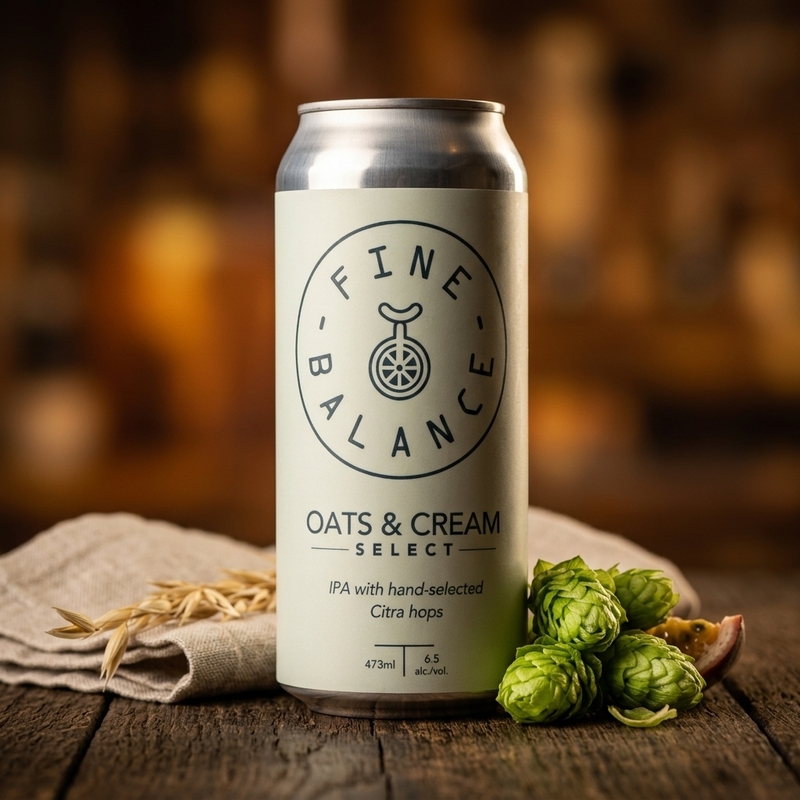 Oats & Cream: Select Citra - Fine Balance Brewing IPA - New England / Hazy 473ml - 1