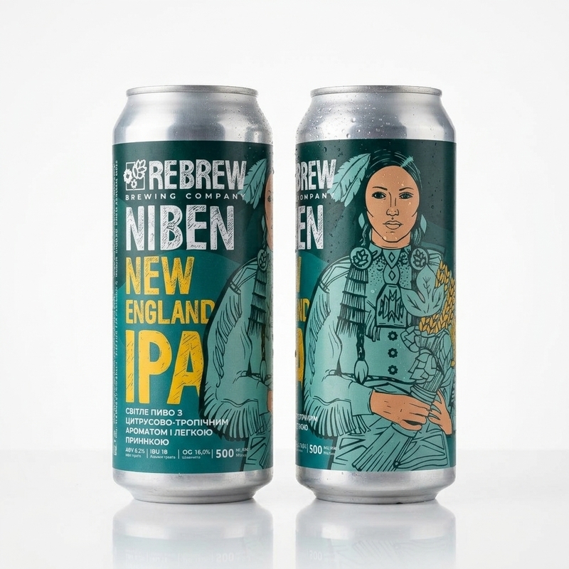 Niben Simcoe & Mosaic - Rebrew IPA - New England / Hazy 500ml - 2