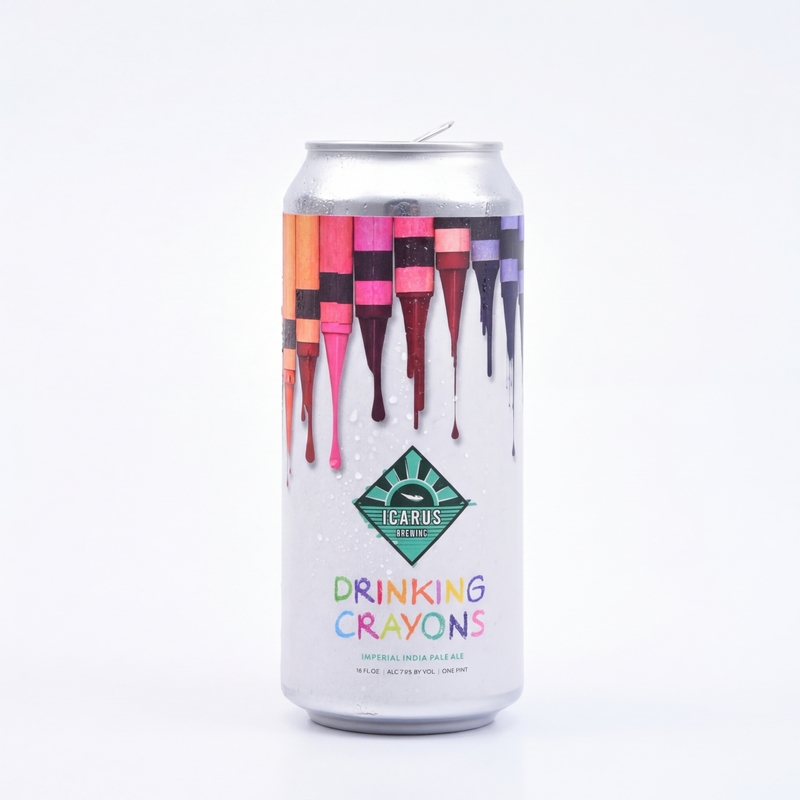 Drinking Crayons - Icarus Brewing IPA - Imperial / Double New England / Hazy 473ml - 1